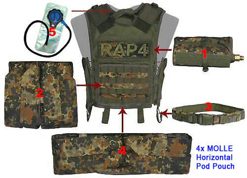 BLACK Quad Horizontal Pod Pouch - Image 2