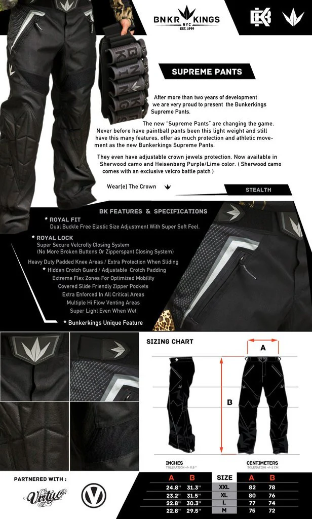 Bunkerkings V2 Supreme Paintball Pants - Black - Image 7