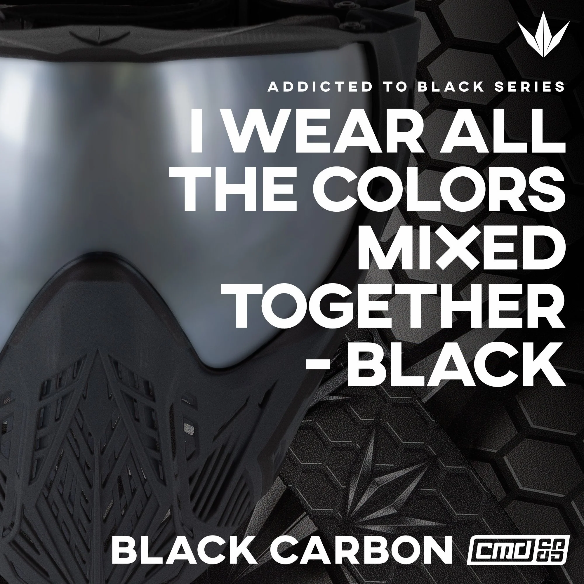 BunkerKings CMD Paintball Mask - Black Carbon
