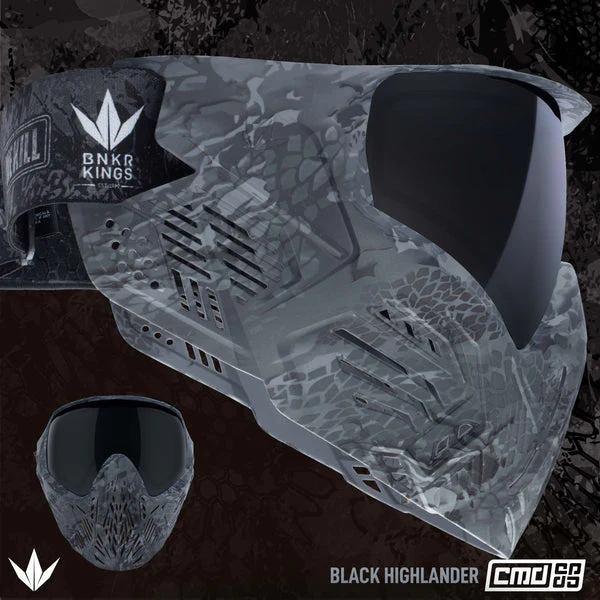 BunkerKings CMD Paintball Mask - Black Highlander - Image 4
