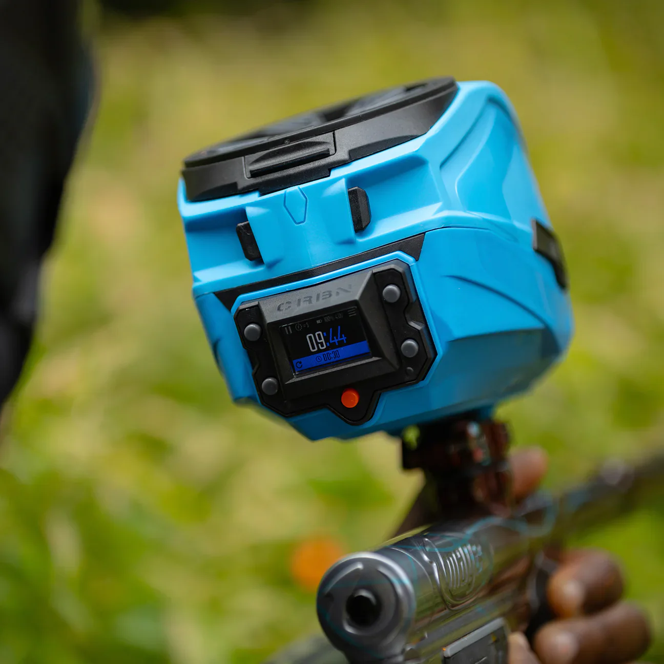Carbon DRV Paintball Loader - Cyan - Image 6