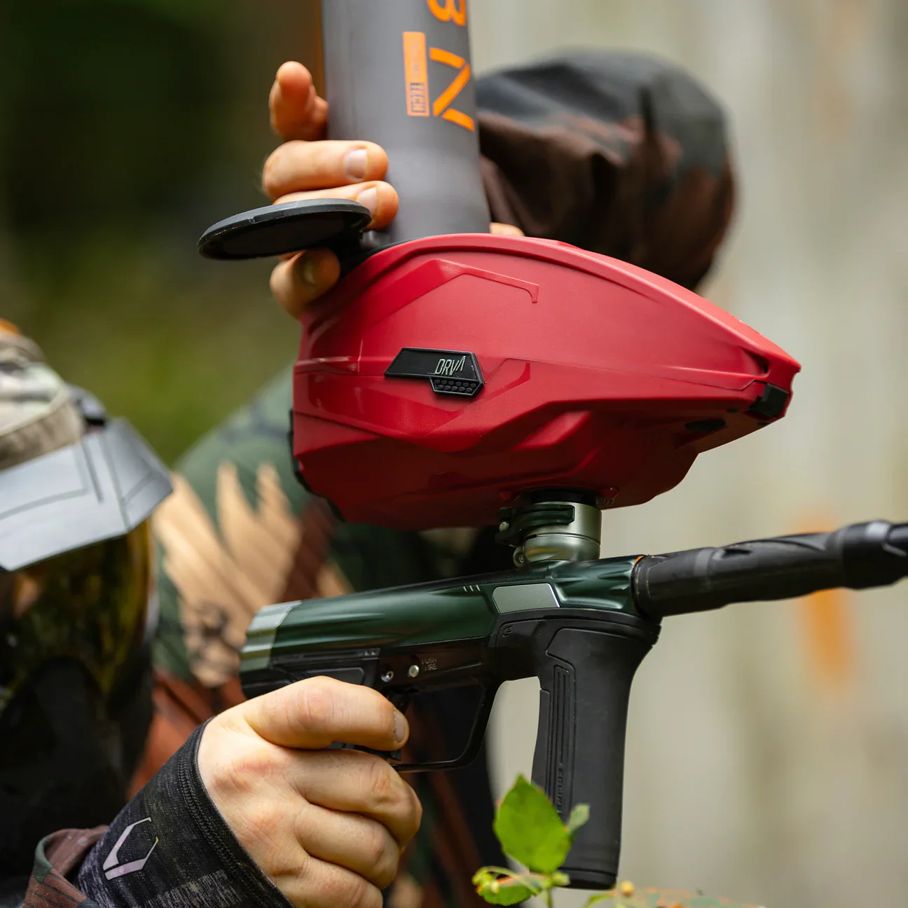 Carbon DRV Paintball Loader - Red - Image 6