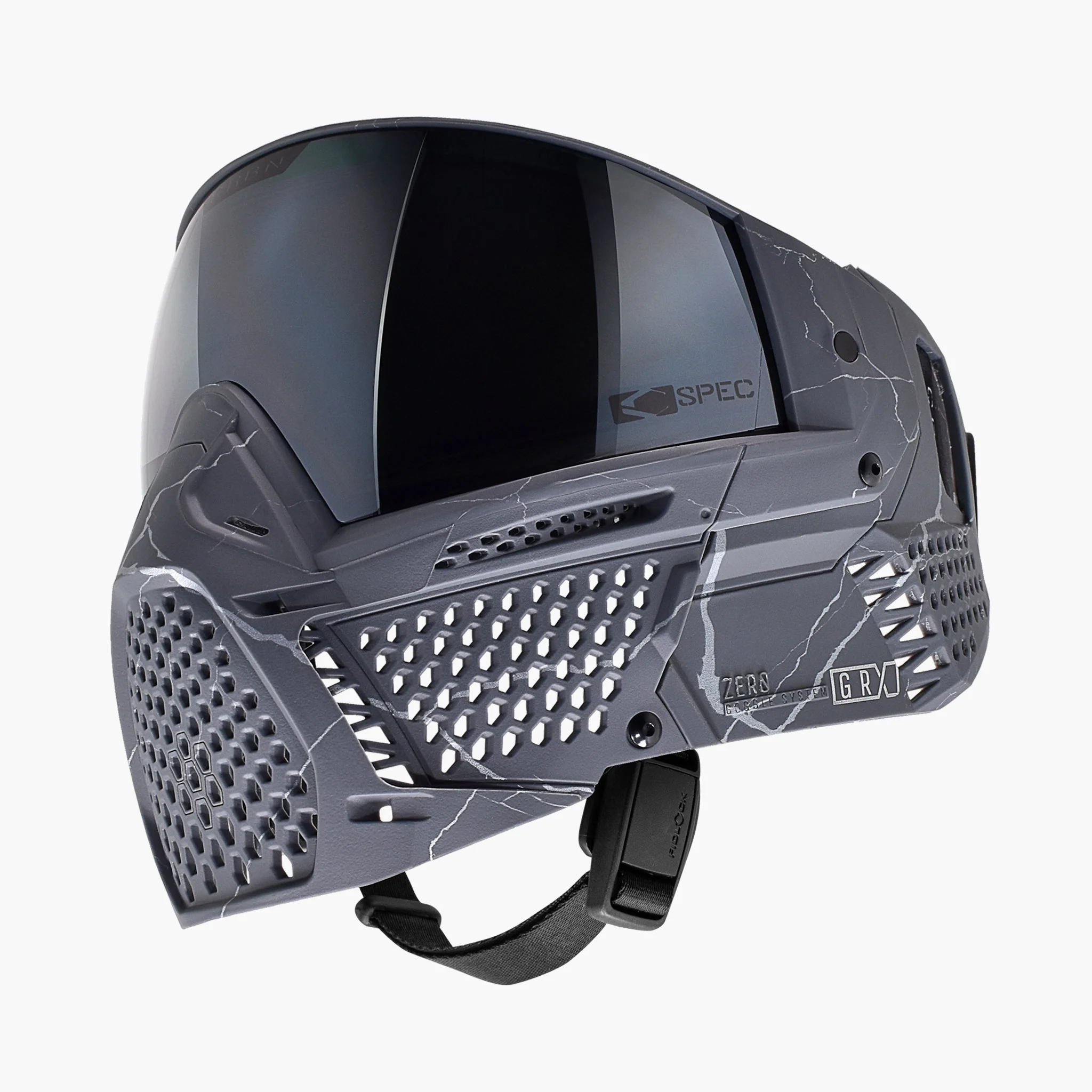 Carbon ZERO GRX Paintball Mask - LE Fractured Silver - Image 2