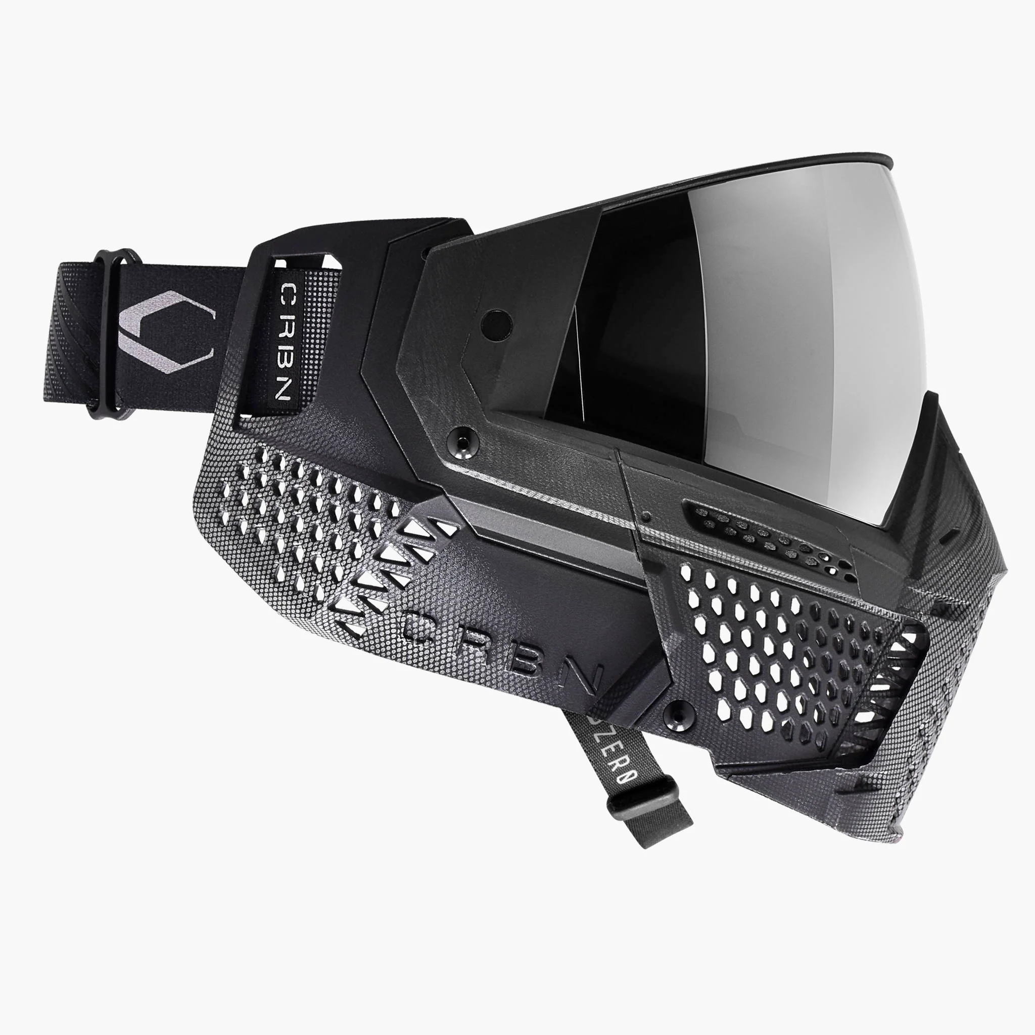 Carbon ZERO GRX Paintball Mask - LE Tie-Halftone Silver - Image 3