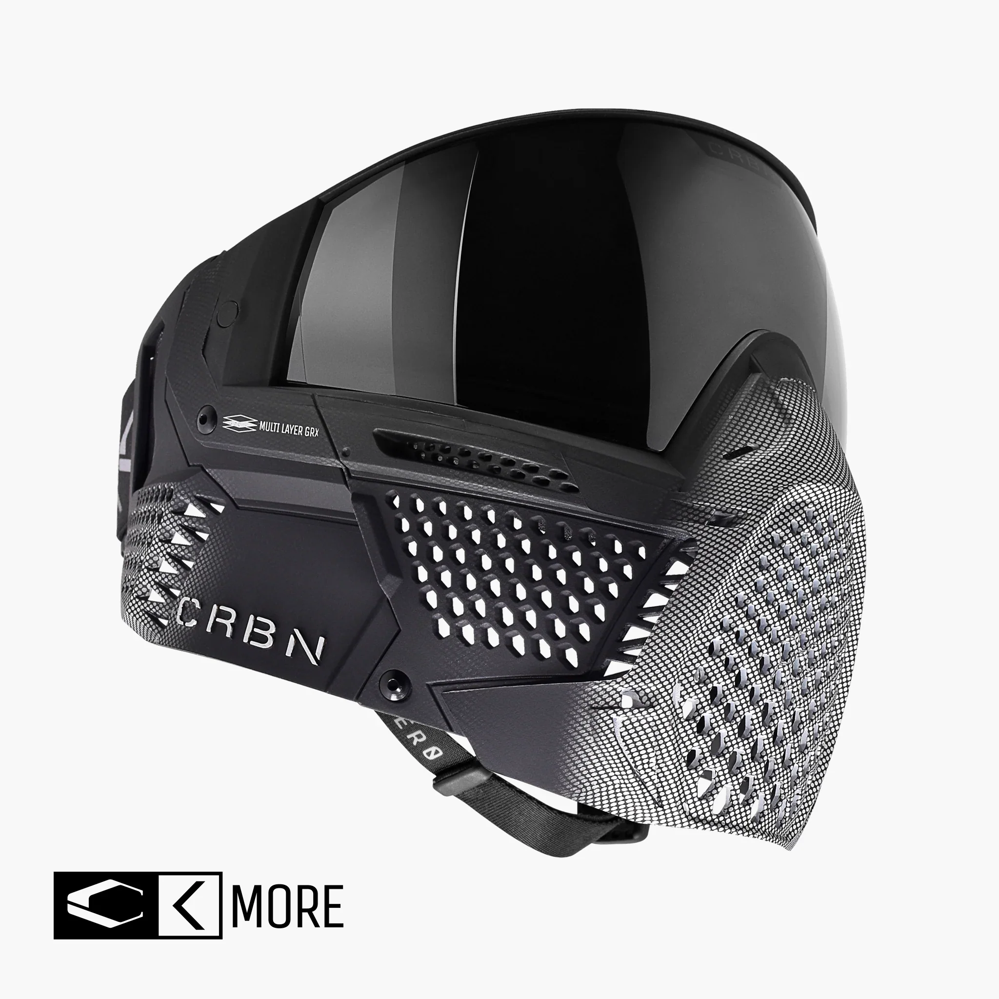 Carbon ZERO GRX Paintball Mask - LE Tie-Halftone Silver - Image 4