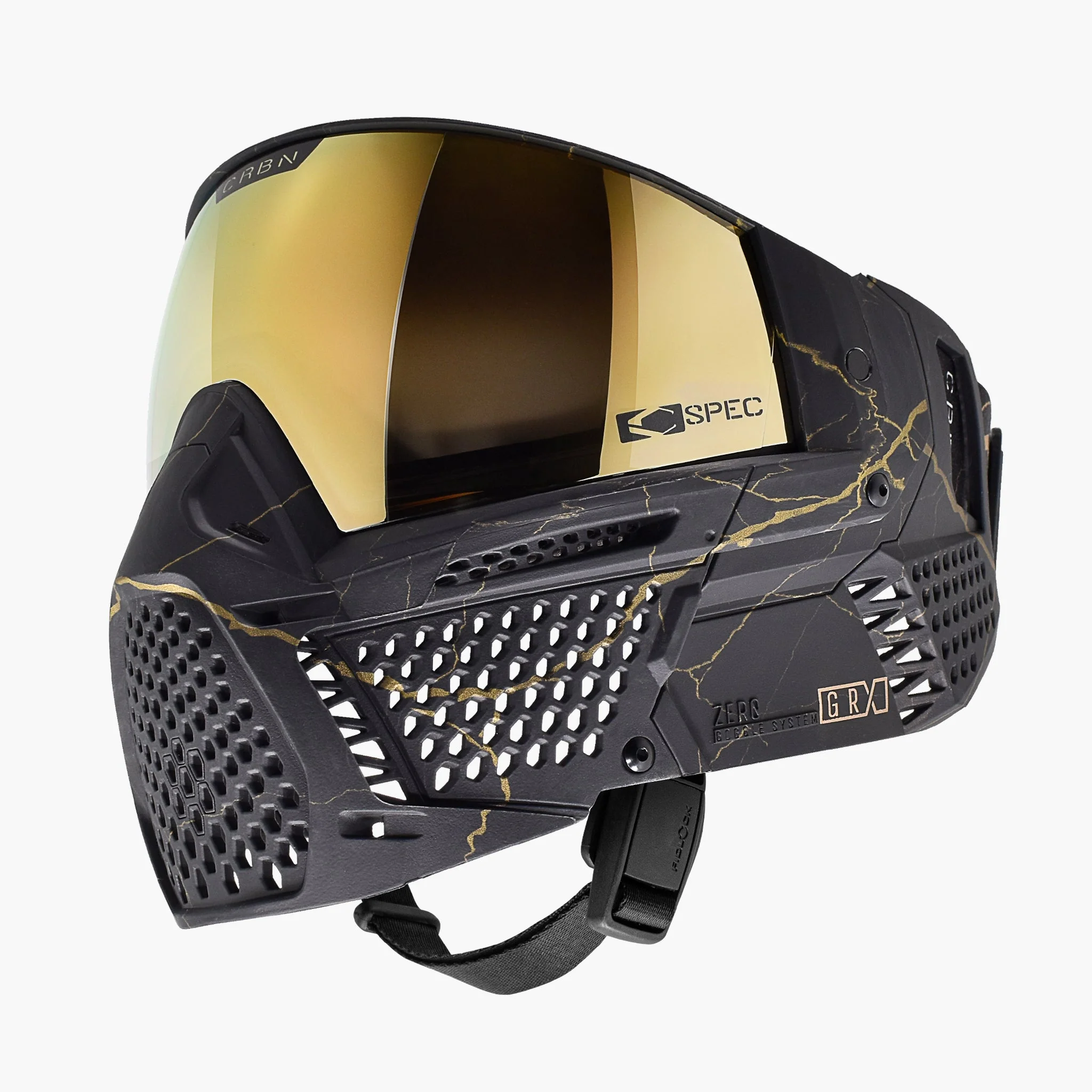 Carbon ZERO GRX Paintball Mask - LE Fractured Gold - Image 2