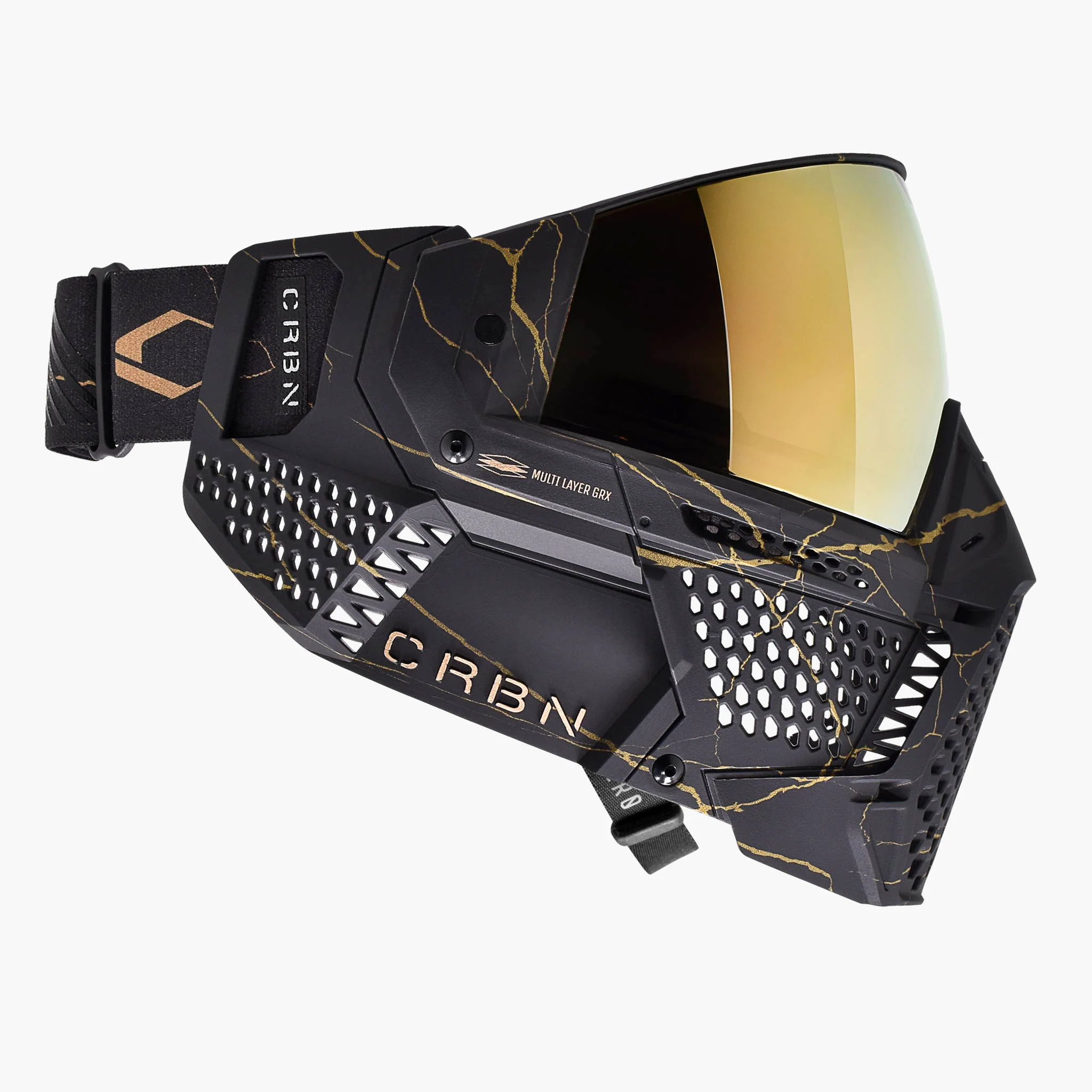 Carbon ZERO GRX Paintball Mask - LE Fractured Gold - Image 3