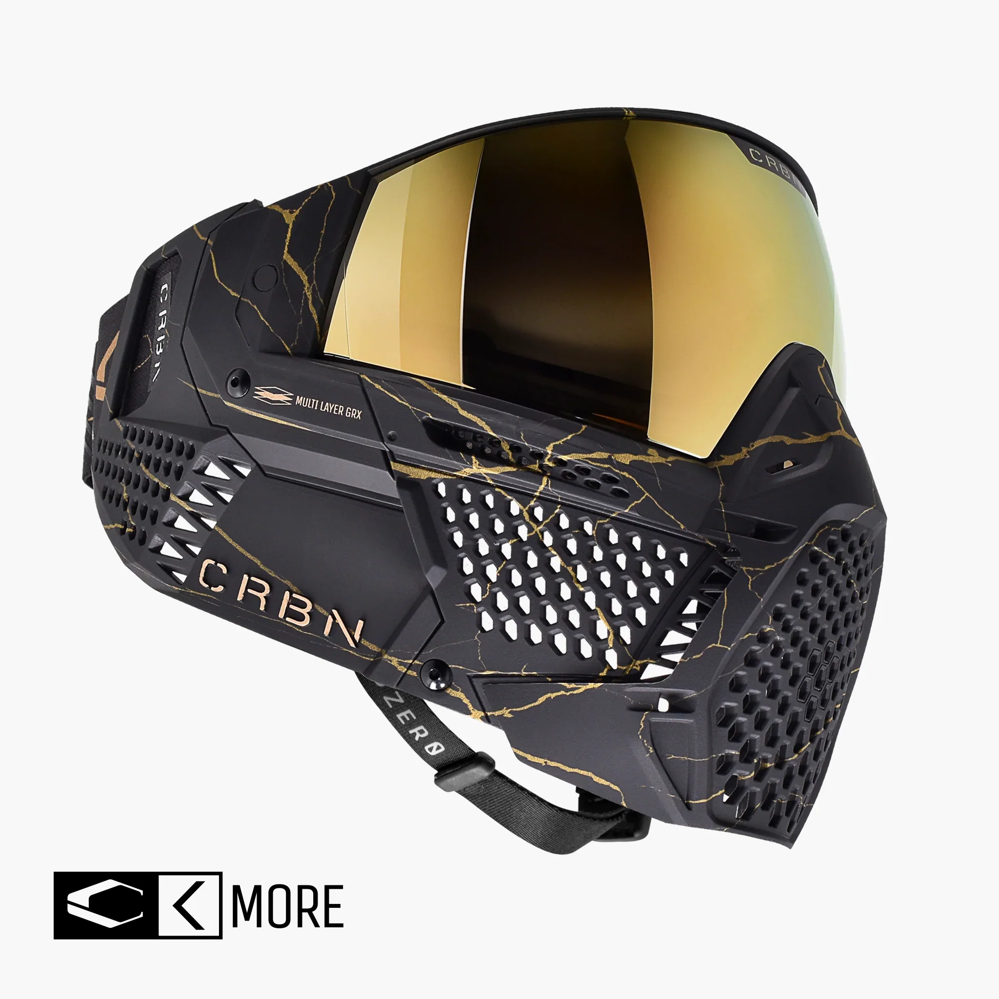 Carbon ZERO GRX Paintball Mask - LE Fractured Gold - Image 4