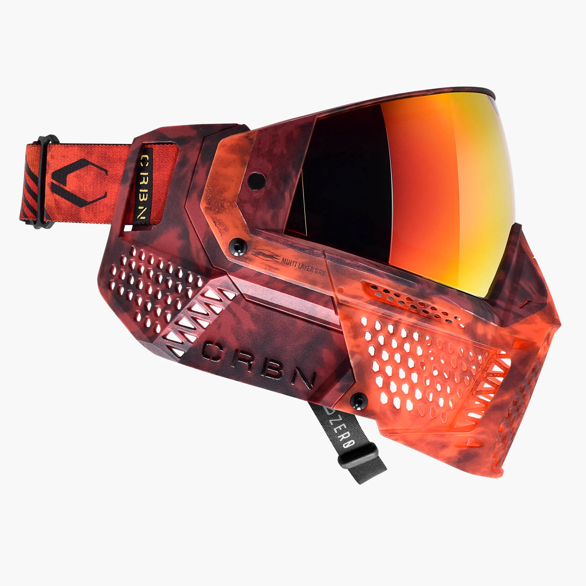 Carbon ZERO GRX Paintball Mask - LE Tie-Dye Lava - Image 3
