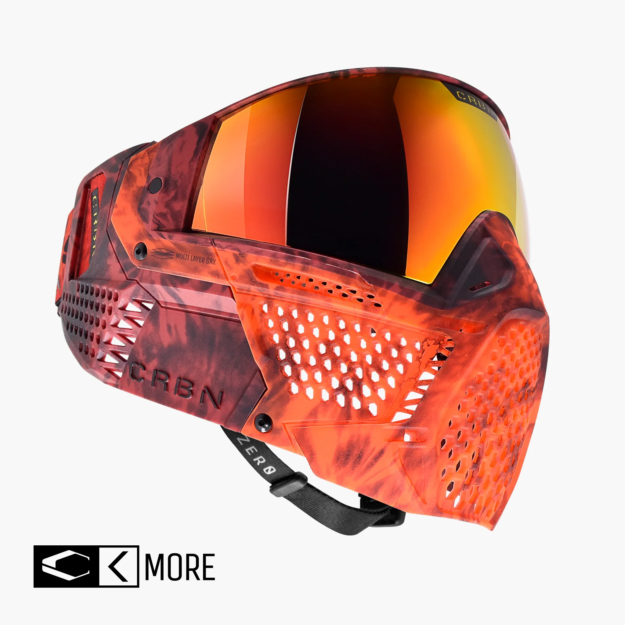 Carbon ZERO GRX Paintball Mask - LE Tie-Dye Lava - Image 4