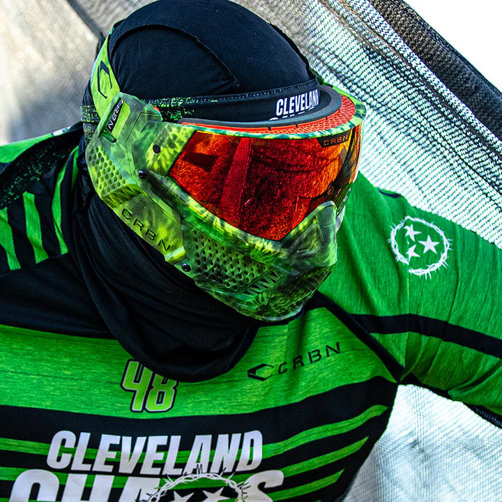 Carbon ZERO GRX Paintball Mask - More Coverage - LE Tie Dye Gecko - Image 3