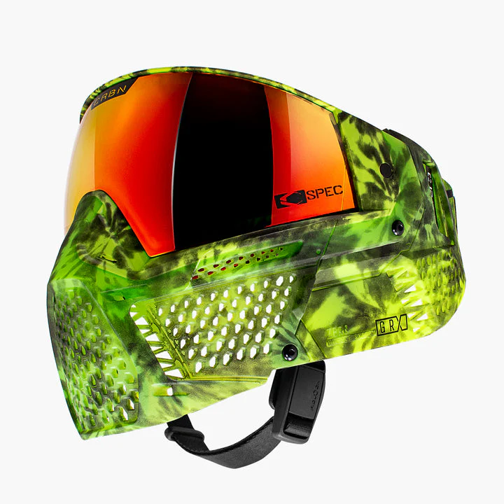 Carbon ZERO GRX Paintball Mask - Less Coverage - LE Tie-Dye Gecko - Image 2