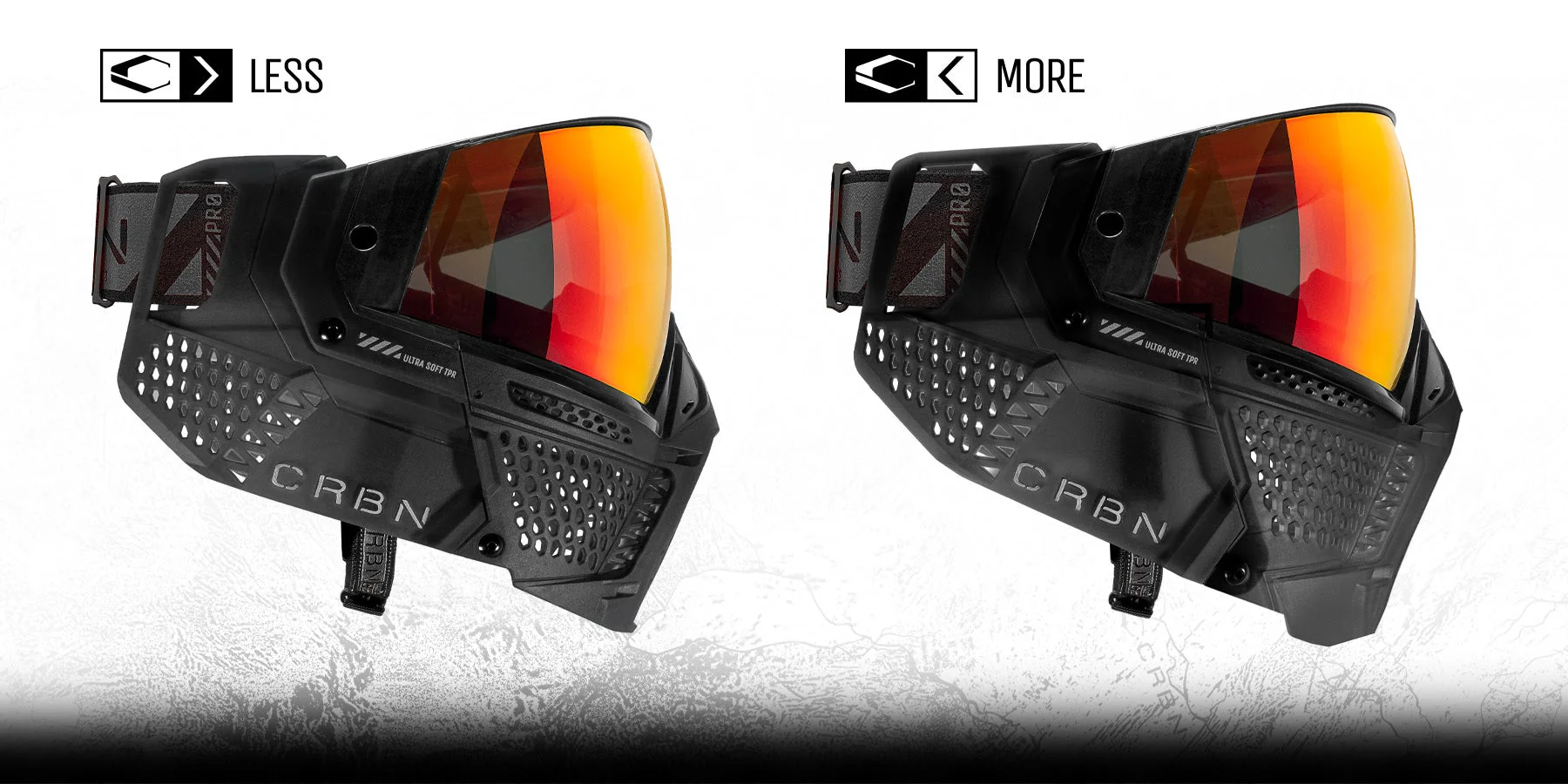 Carbon ZERO Pro Paintball Mask - More Coverage - Smoke - Image 4
