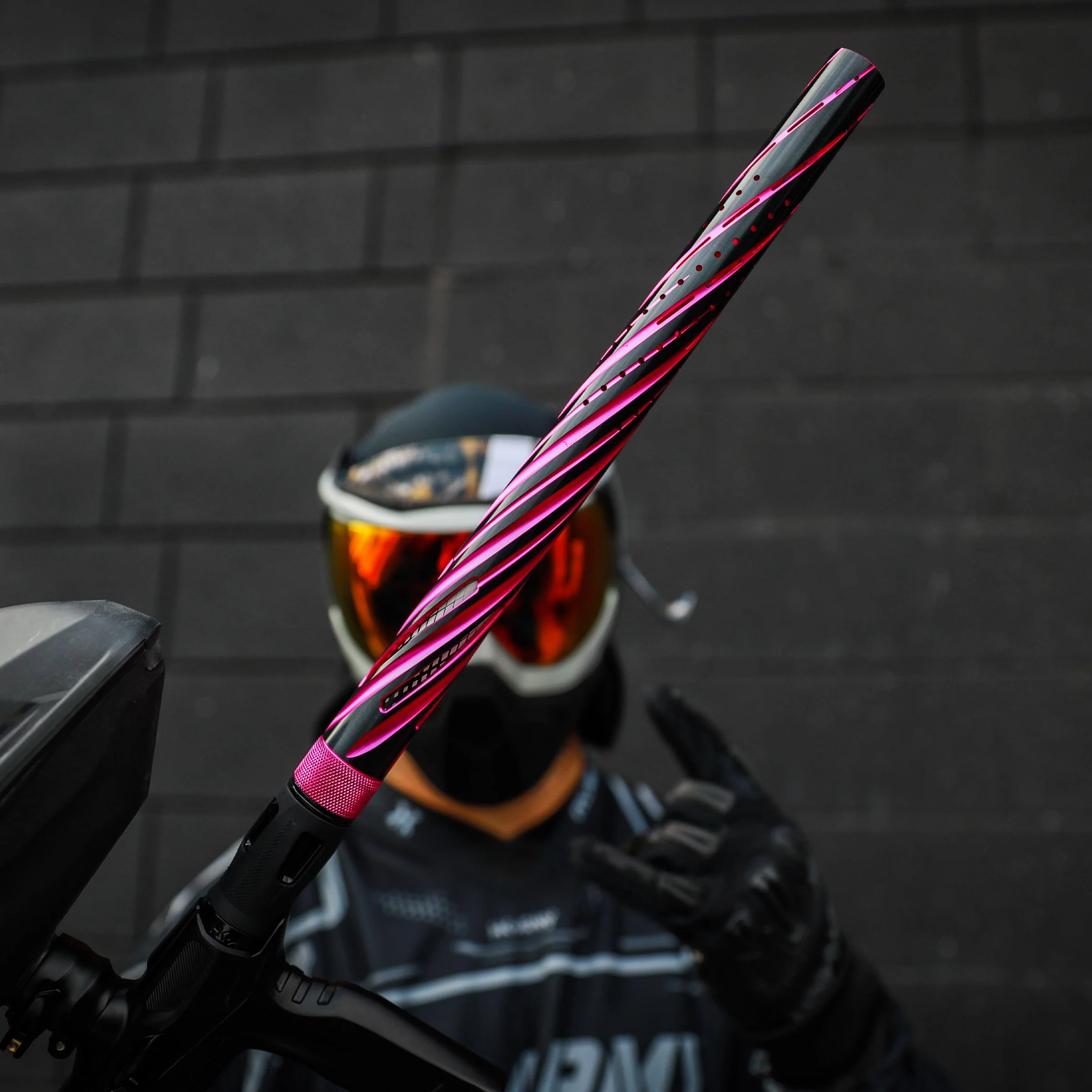 HK Army LAZR Barrel Kit - Elite Orbit - Autococker Thread - Dust Pink/Black Inserts - Image 3