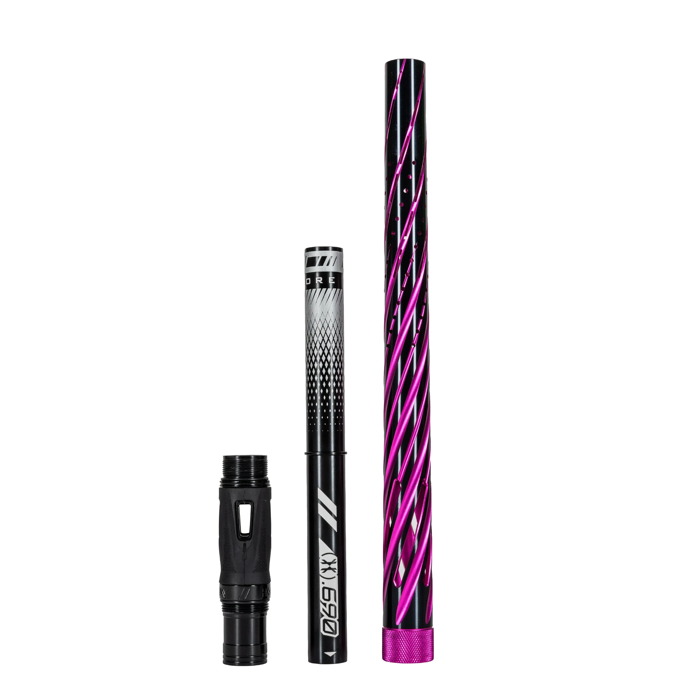 HK Army LAZR Barrel Kit - Elite Orbit - Autococker Thread - Dust Pink/Black Inserts - Image 4