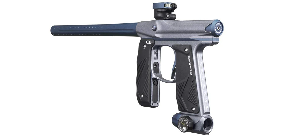 Empire Paintball Mini GS Paintball Marker - Grey/Navy Blue - Image 2