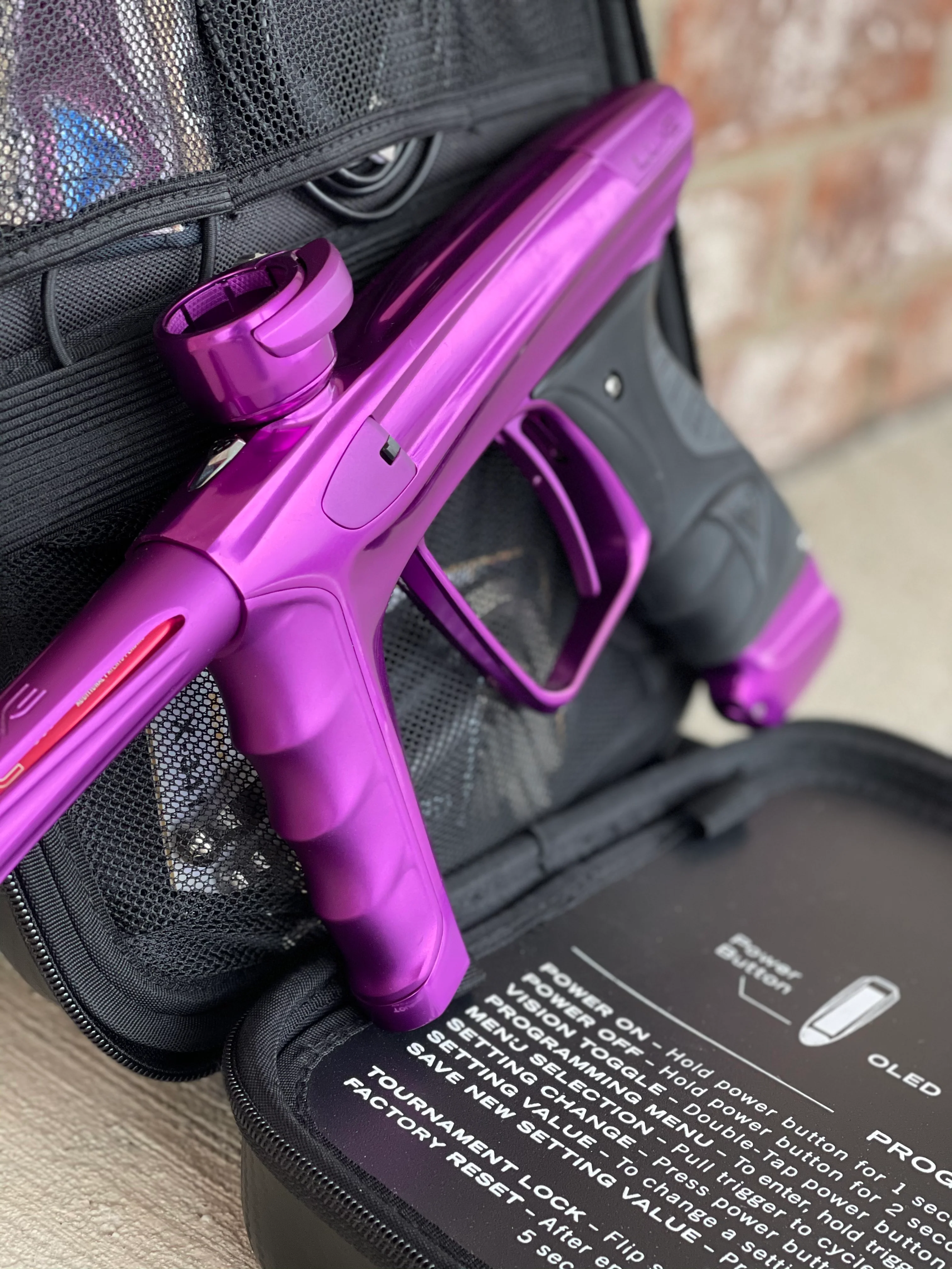 Used DLX Luxe X Paintball Gun - Gloss Purple / Dust Purple - Image 4