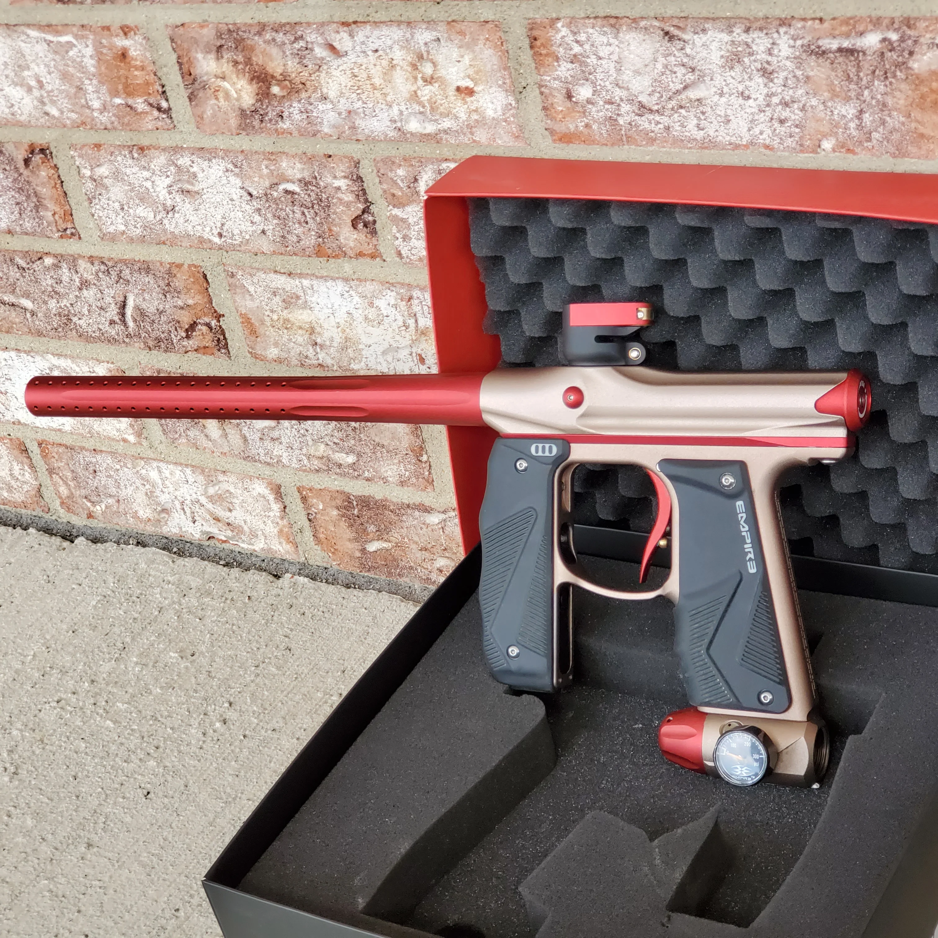 Used Empire Mini GS Paintball Gun- Bronze / Red - Image 3
