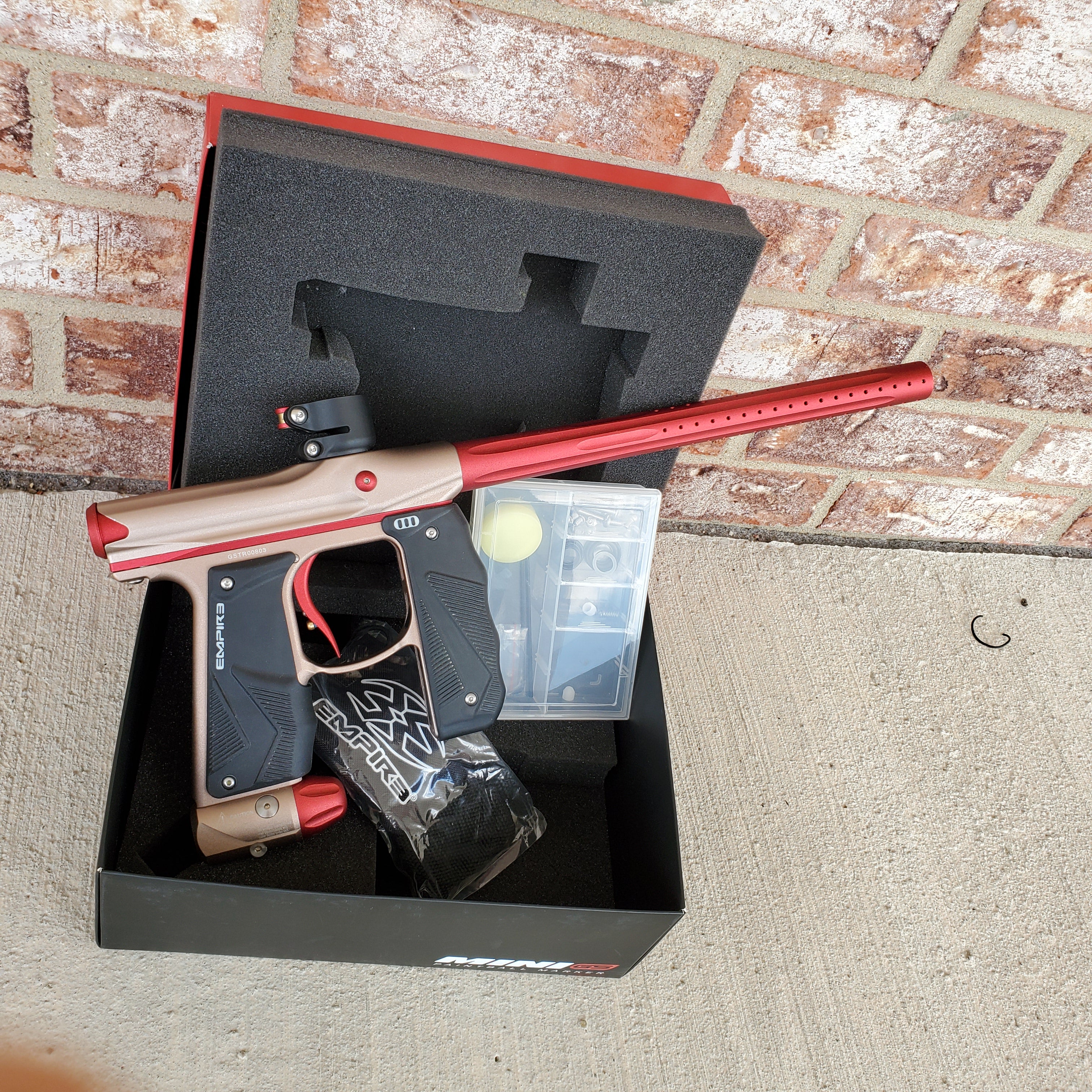 Used Empire Mini GS Paintball Gun- Bronze / Red - Image 5