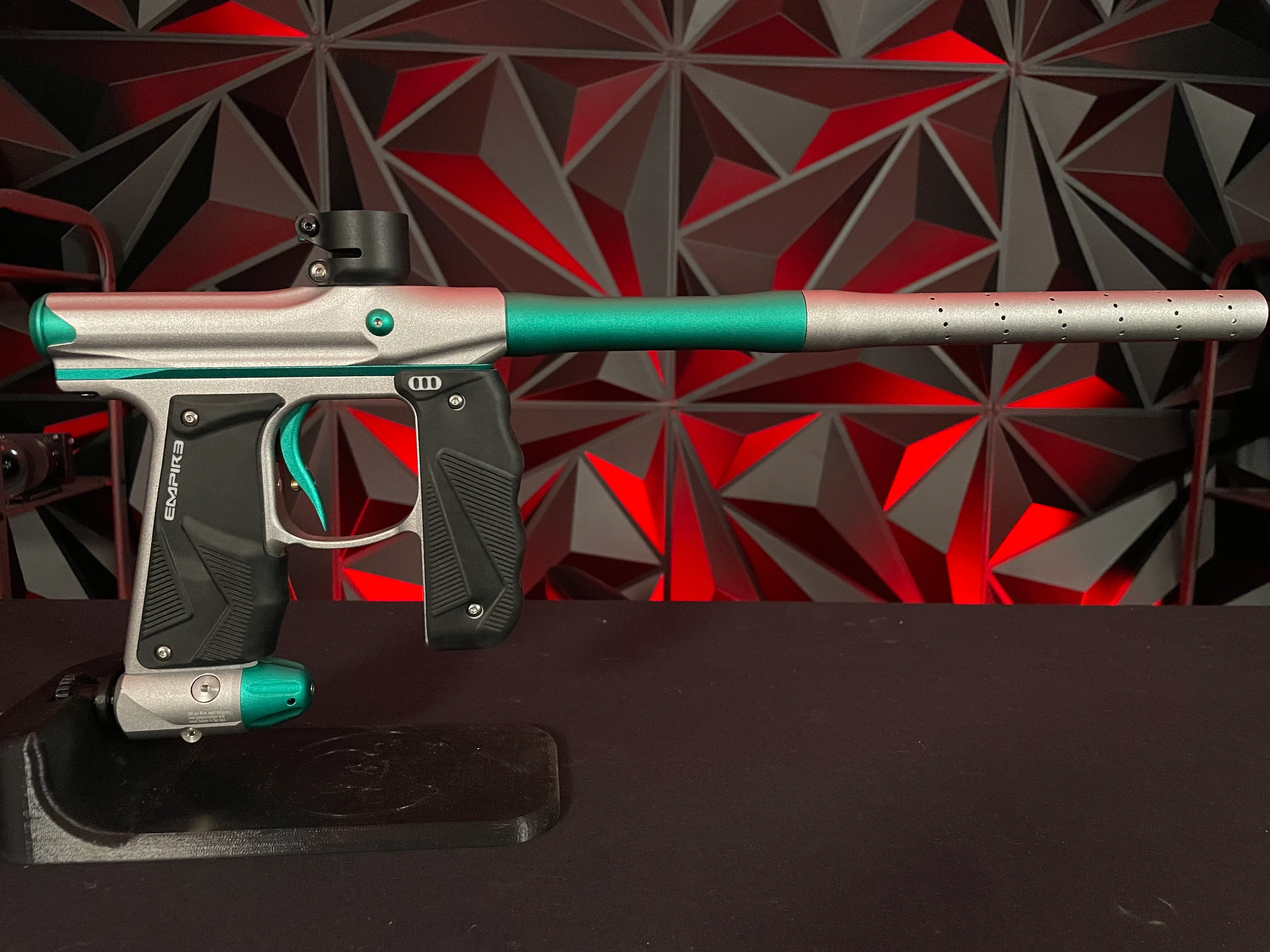 Used Empire Mini GS Paintball Gun - Grey/Teal - Image 3