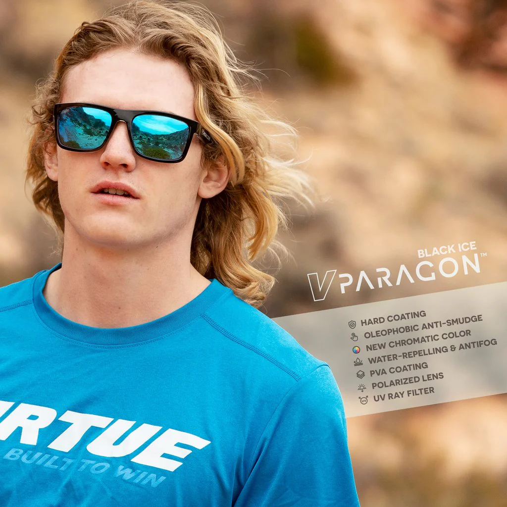 Virtue V-Paragon Polarized Sunglasses - Polished Ice Black - Image 2