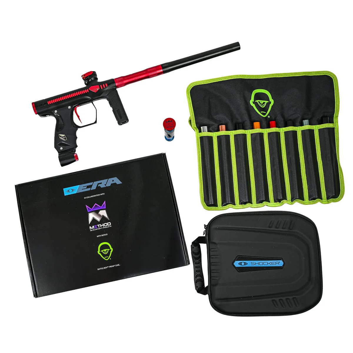DLX x Method Shocker ERA Paintball Gun - Black/Red - Image 2