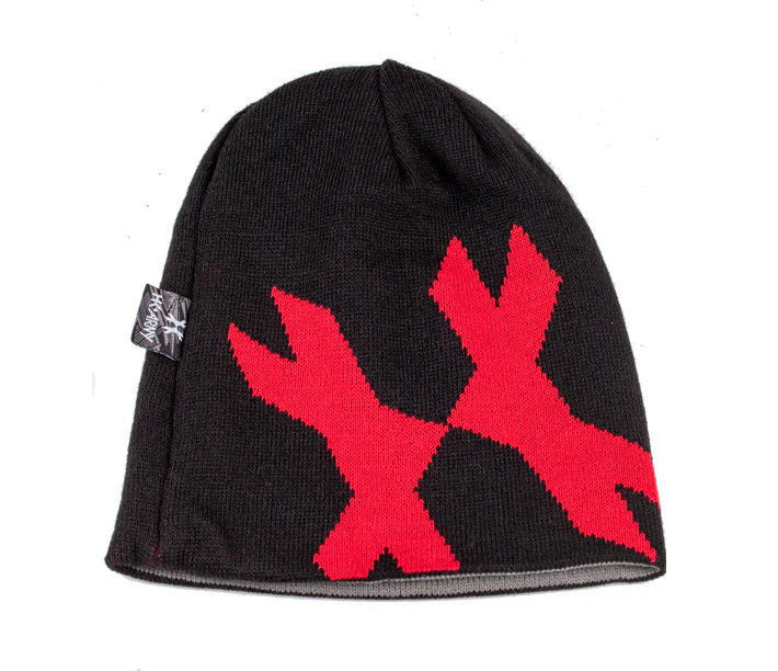 DVO Beanie - Red / Grey / Black - Image 2