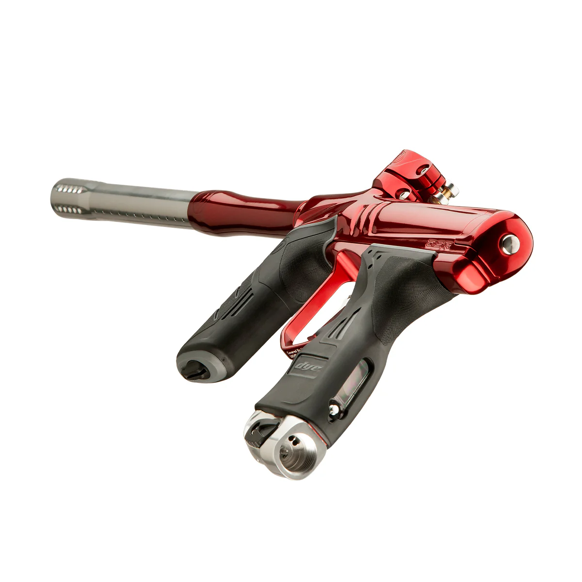 Dye DSR+ Paintball Gun - Lava (Polished Red/Polished Silver) - Image 4