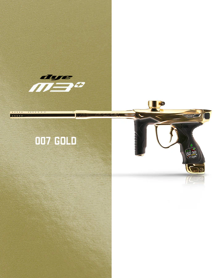 Dye M3+ Paintball Gun - 007 Gold Polished - Image 3