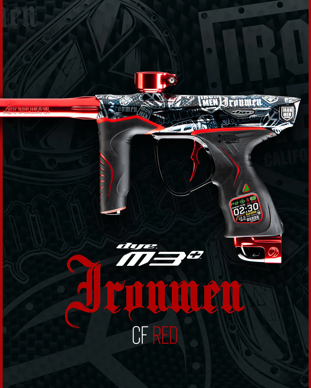 Dye M3+ Paintball Gun - IM CF Red - Image 5