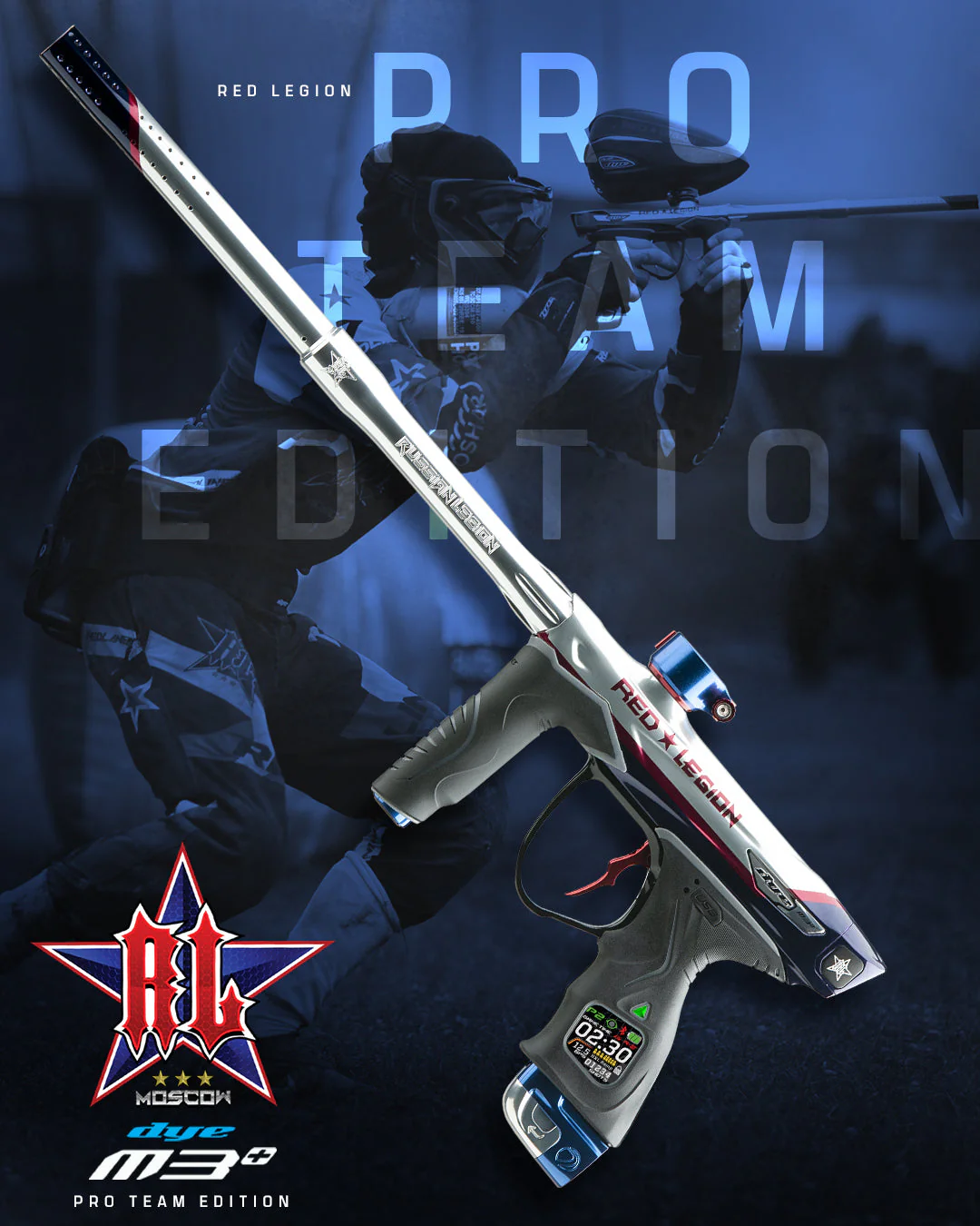 Dye M3+ Paintball Gun - PGA Red Legion - Image 2