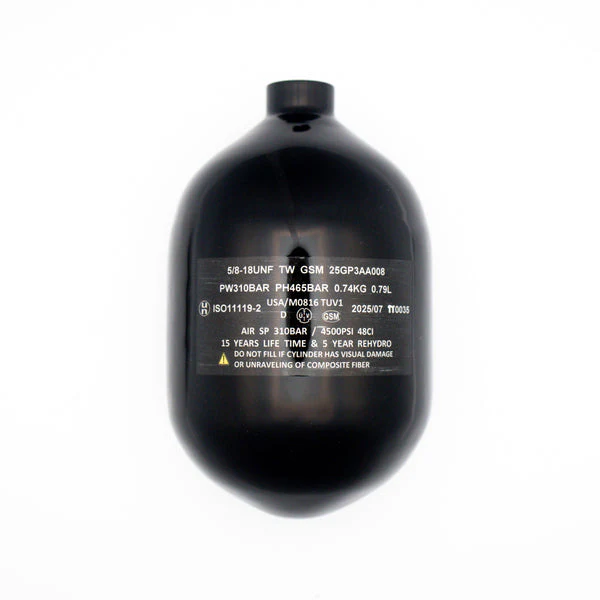 ELEV-8 48ci/4500psi Air Tank BOTTLE ONLY - Gloss Black/Pewter Flag - Image 3