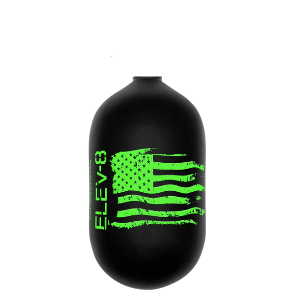 ELEV-8 68ci/4500psi Air Tank BOTTLE ONLY - Matte Black/Green Flag - Image 2
