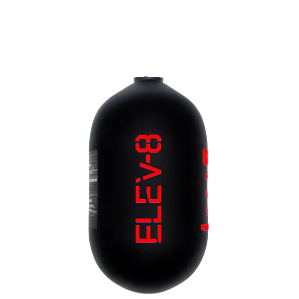 ELEV-8 68ci/4500psi Air Tank BOTTLE ONLY - Matte Black/Red Elev-8 Logo - Image 2