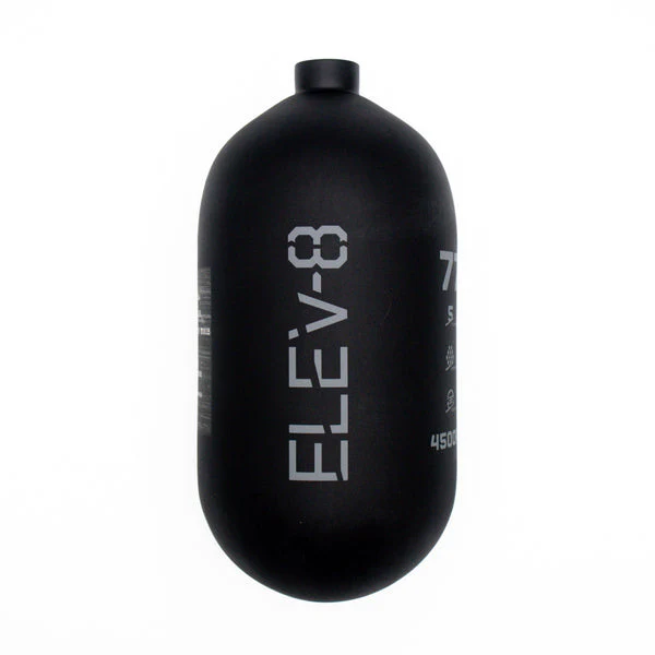 ELEV-8 77ci/4500psi Air Tank BOTTLE ONLY - Matte Black/Pewter Elev-8 Logo - Image 2