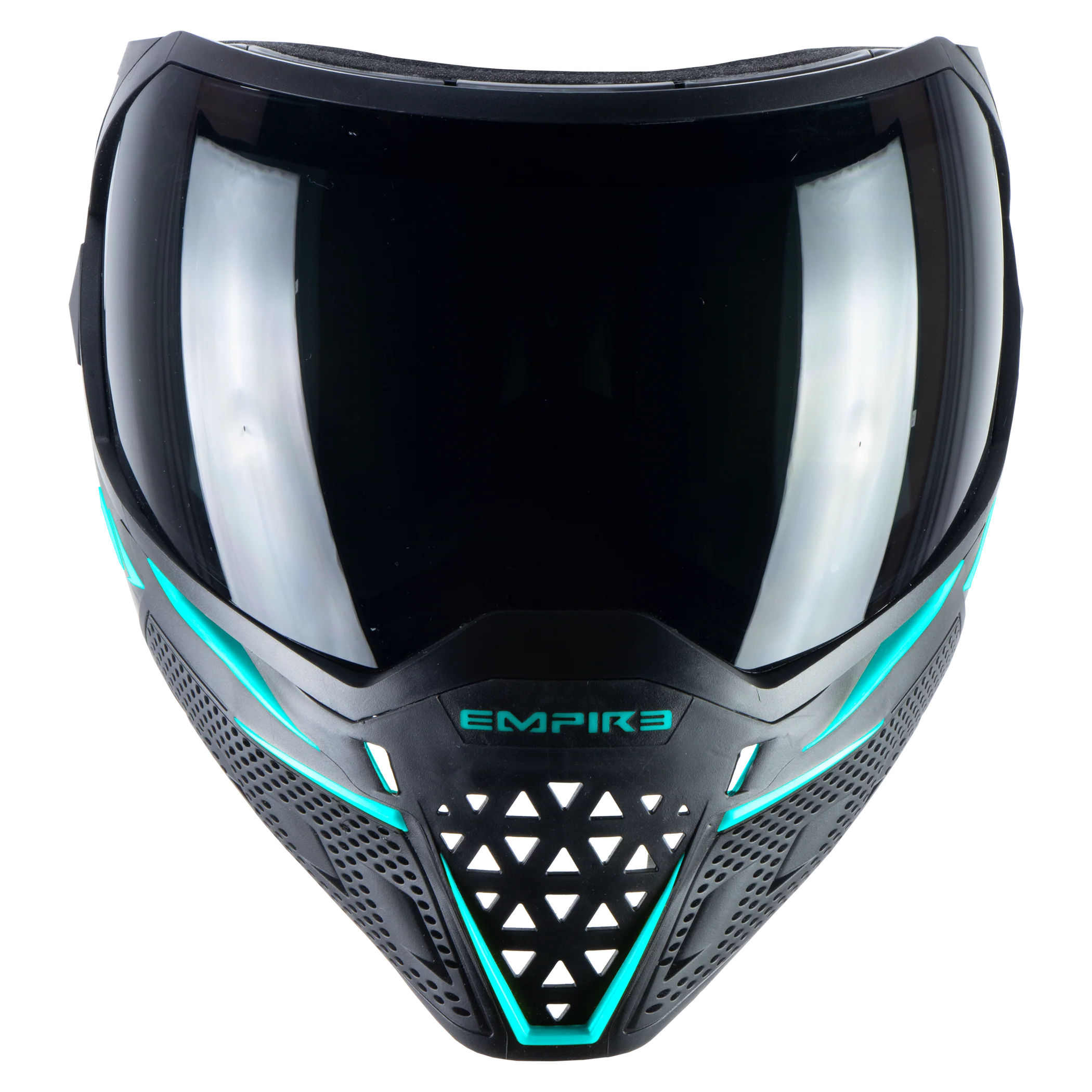 Empire EVS Paintball Mask - Black/Aqua (Thermal Smoke & Clear Lens) - Image 3