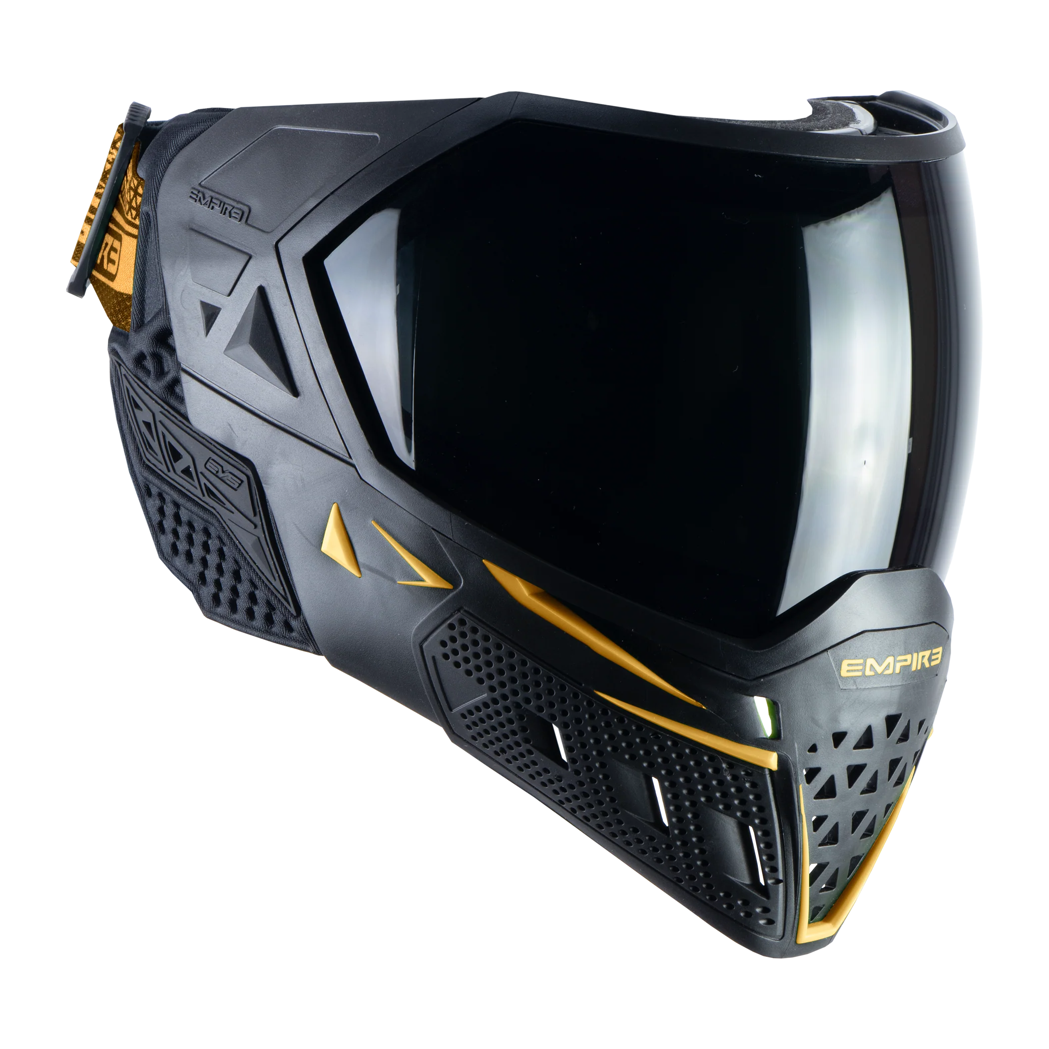 Empire EVS Paintball Mask - Black/Gold (Thermal Smoke & Clear Lens) - Image 2