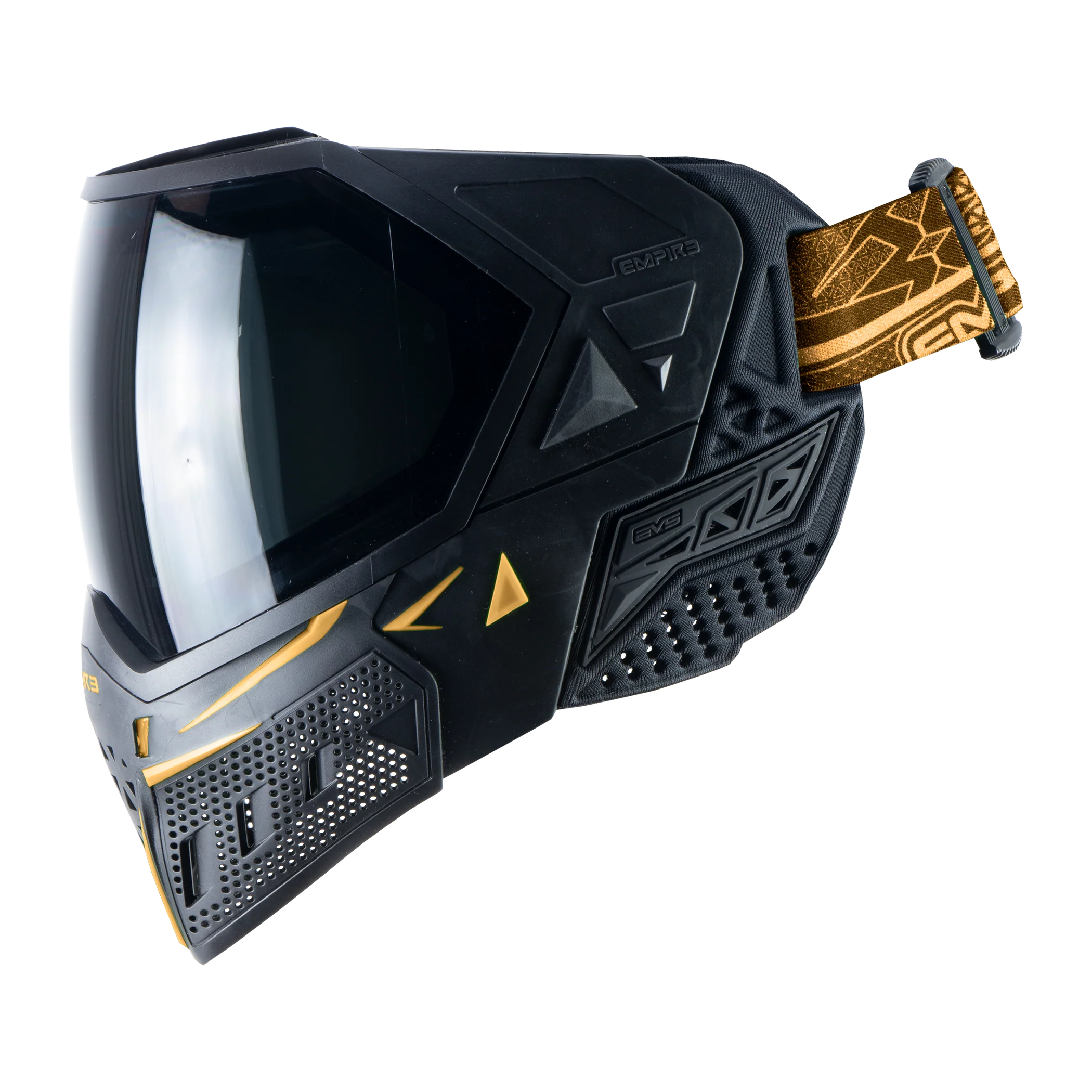 Empire EVS Paintball Mask - Black/Gold (Thermal Smoke & Clear Lens) - Image 3