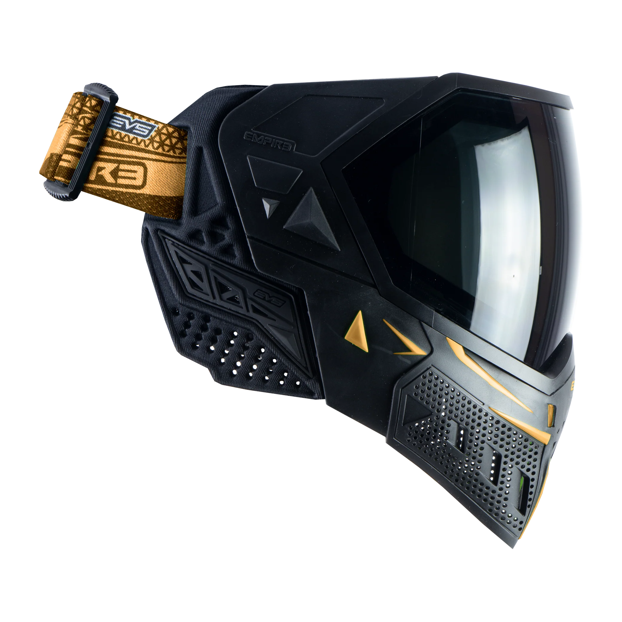 Empire EVS Paintball Mask - Black/Gold (Thermal Smoke & Clear Lens) - Image 4