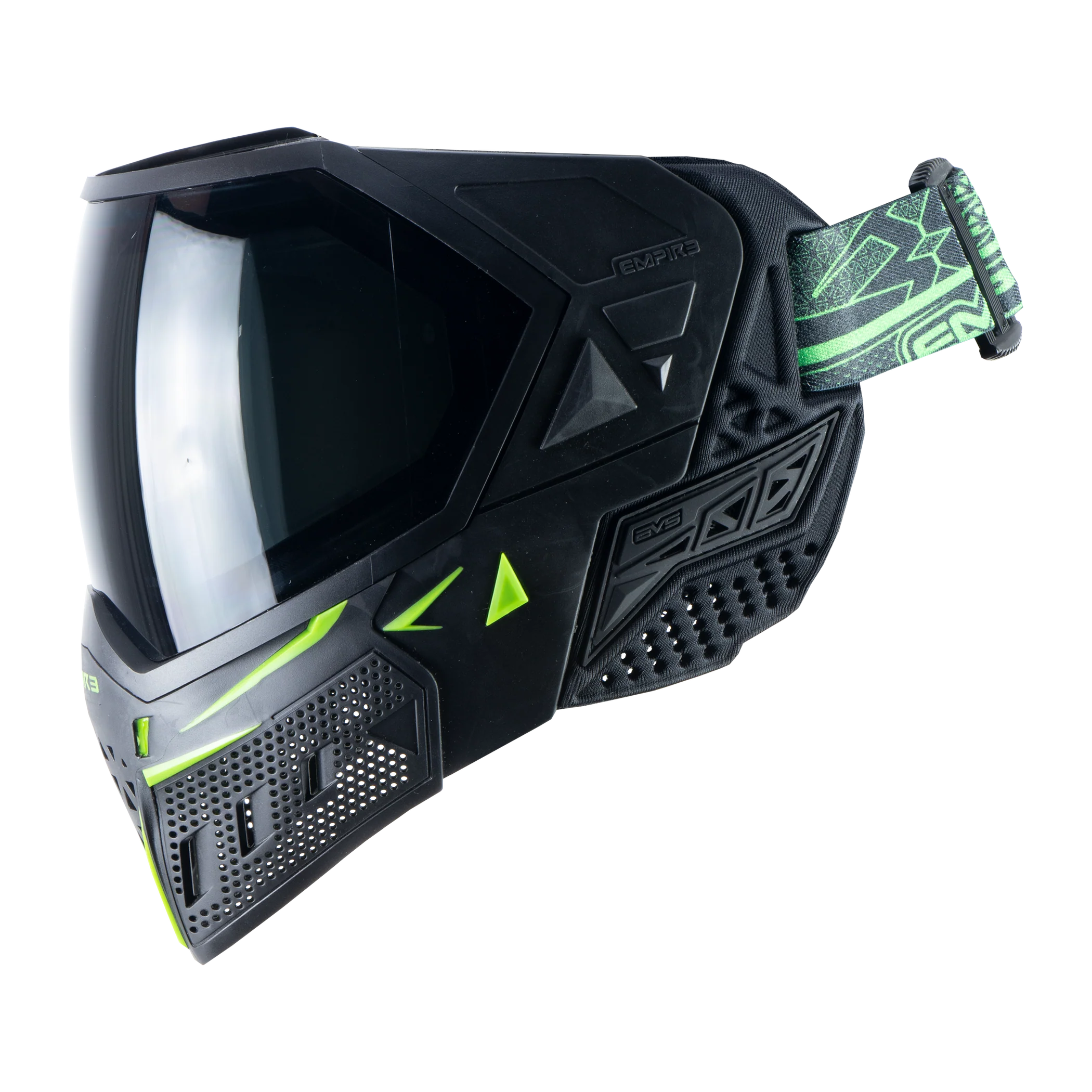 Empire EVS Paintball Mask - Black/Green (Thermal Smoke & Clear Lens) - Image 5
