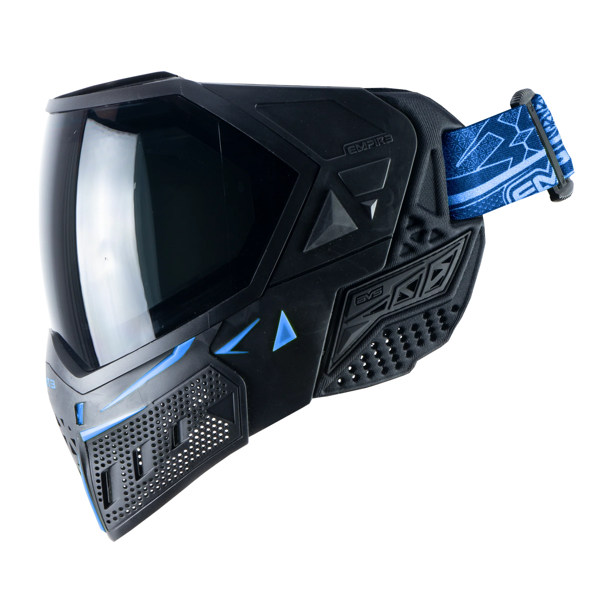 Empire EVS Paintball Mask - Black/Navy (Thermal Smoke & Clear Lens) - Image 4