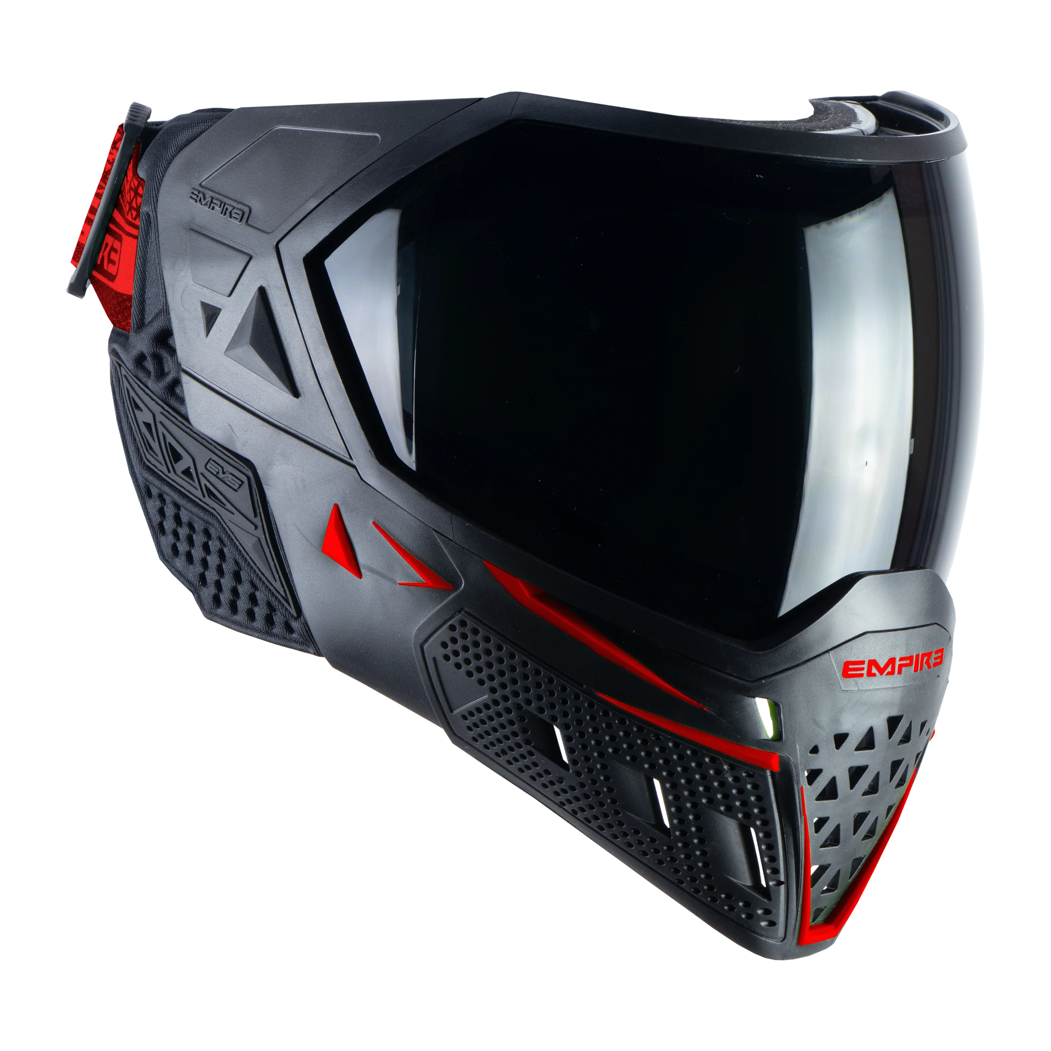 Empire EVS Paintball Mask - Black/Red (Thermal Smoke & Clear Lens) - Image 2