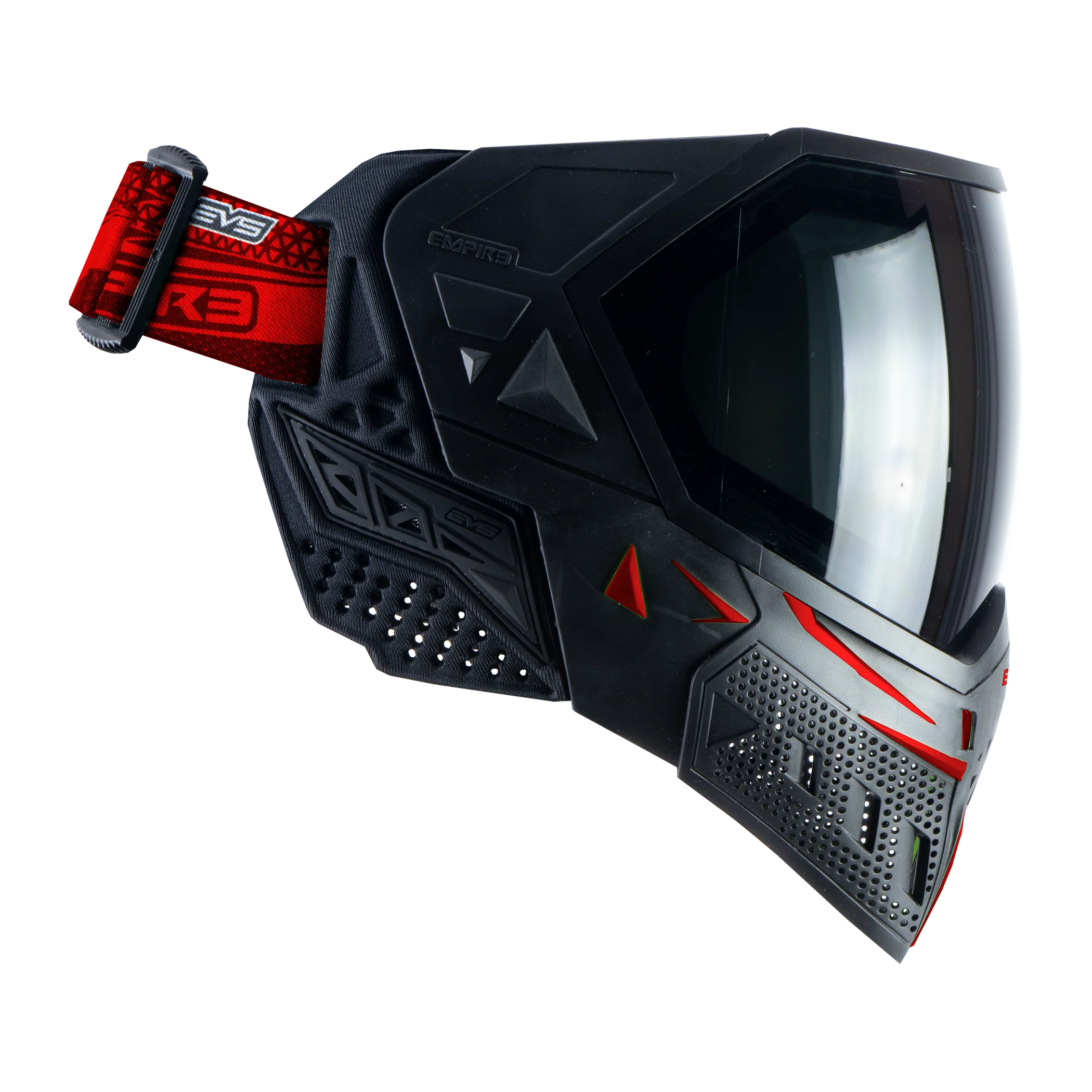 Empire EVS Paintball Mask - Black/Red (Thermal Smoke & Clear Lens) - Image 4