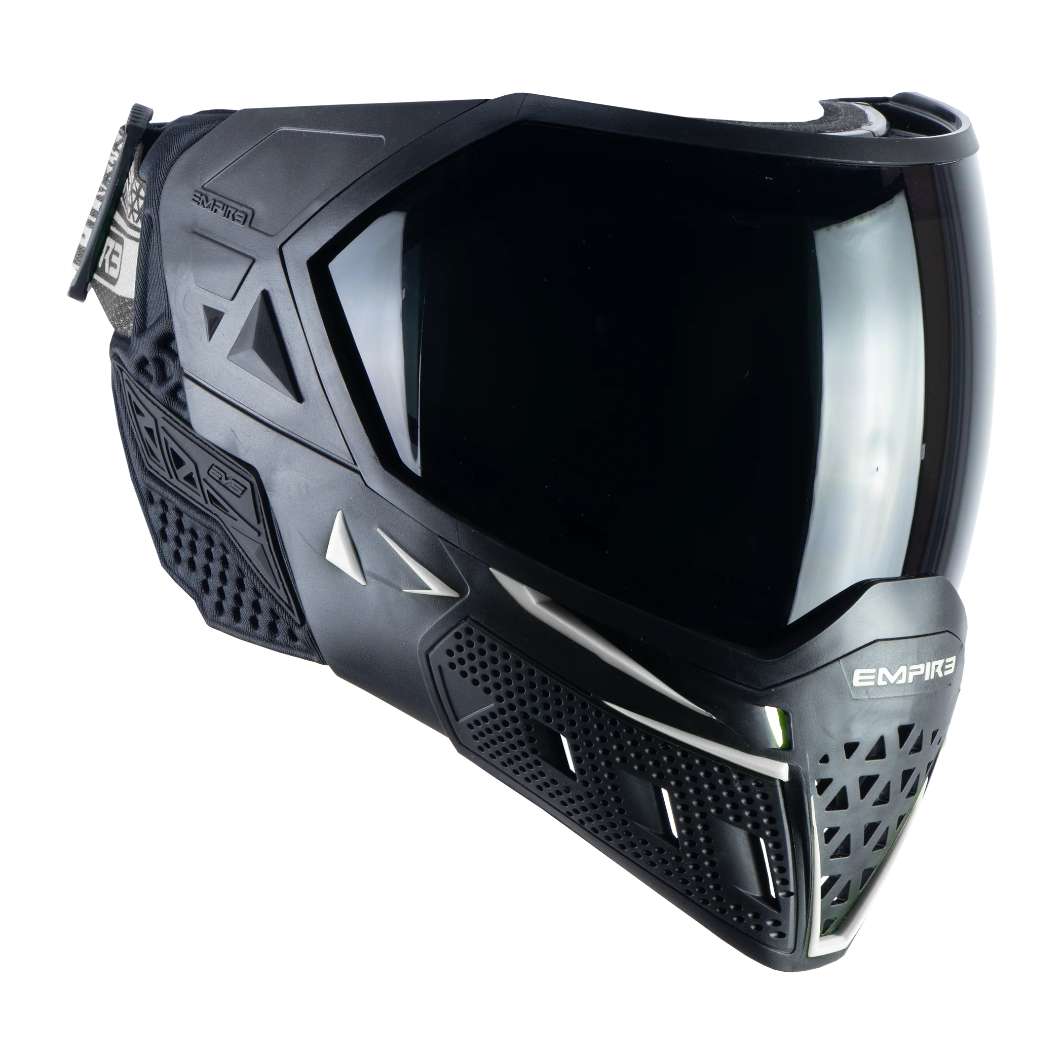 Empire EVS Paintball Mask - Black/White (Thermal Smoke & Clear Lens) - Image 2