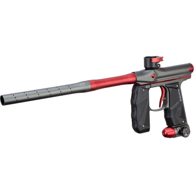 Empire Paintball Mini GS Marker w/ 2 Piece Barrel - Dark Grey/Red - Image 2