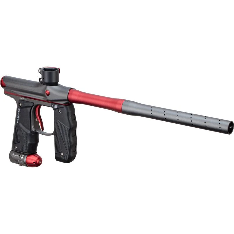 Empire Paintball Mini GS Marker w/ 2 Piece Barrel - Dark Grey/Red - Image 3