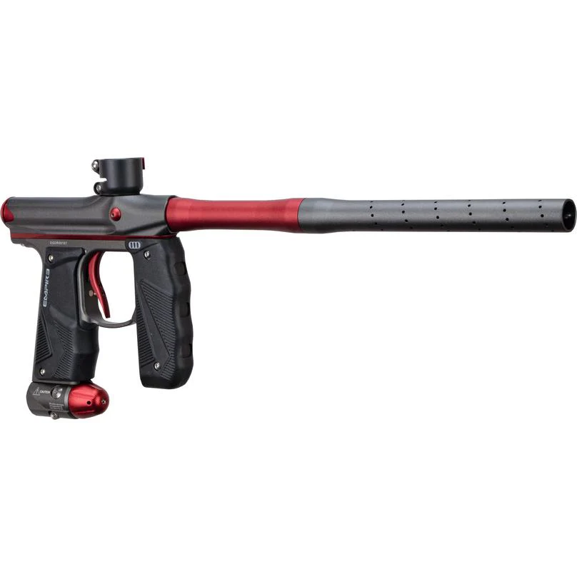 Empire Paintball Mini GS Marker w/ 2 Piece Barrel - Dark Grey/Red - Image 4