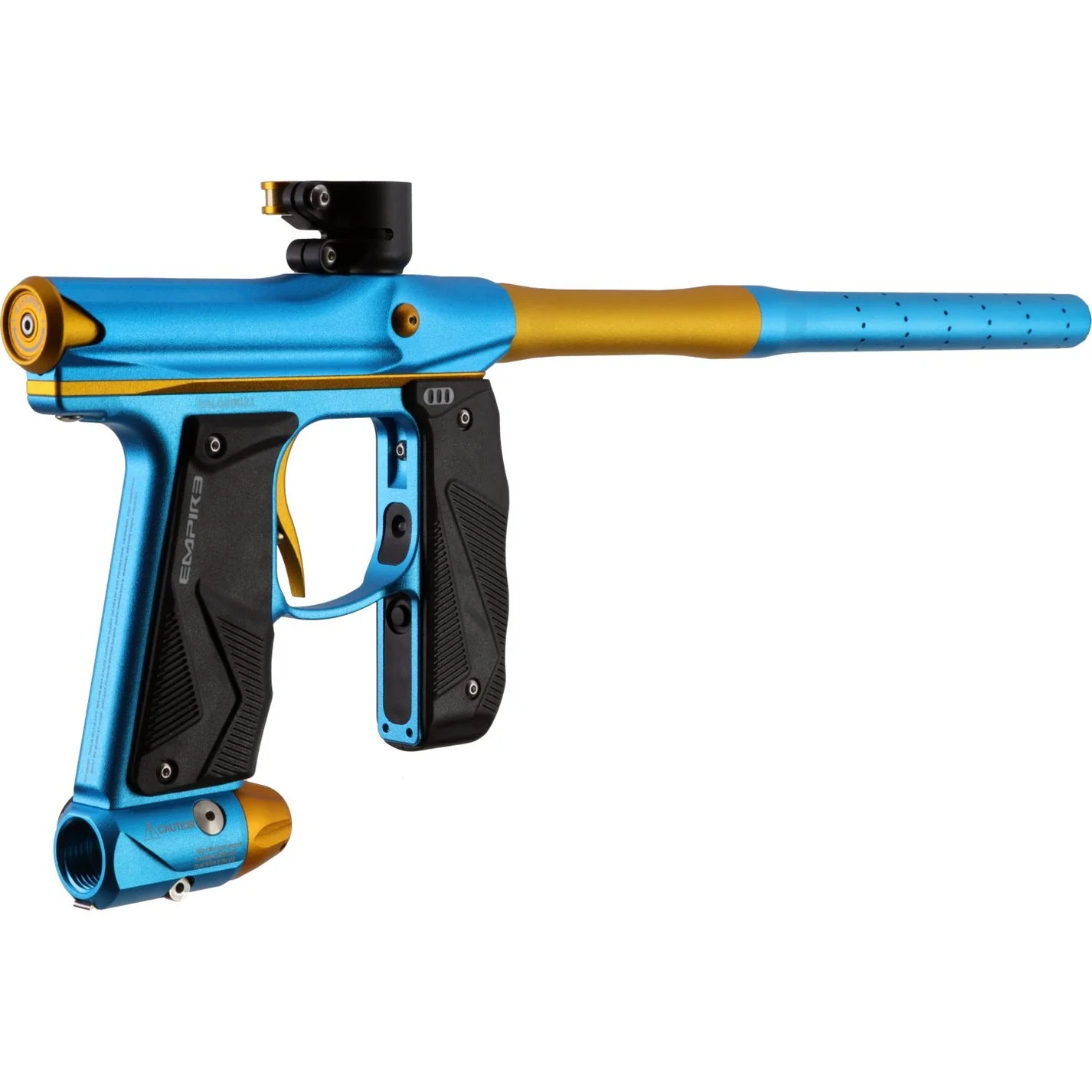 Empire Paintball Mini GS Marker w/ 2 Piece Barrel - Dust Aqua/Dust Gold - Image 3