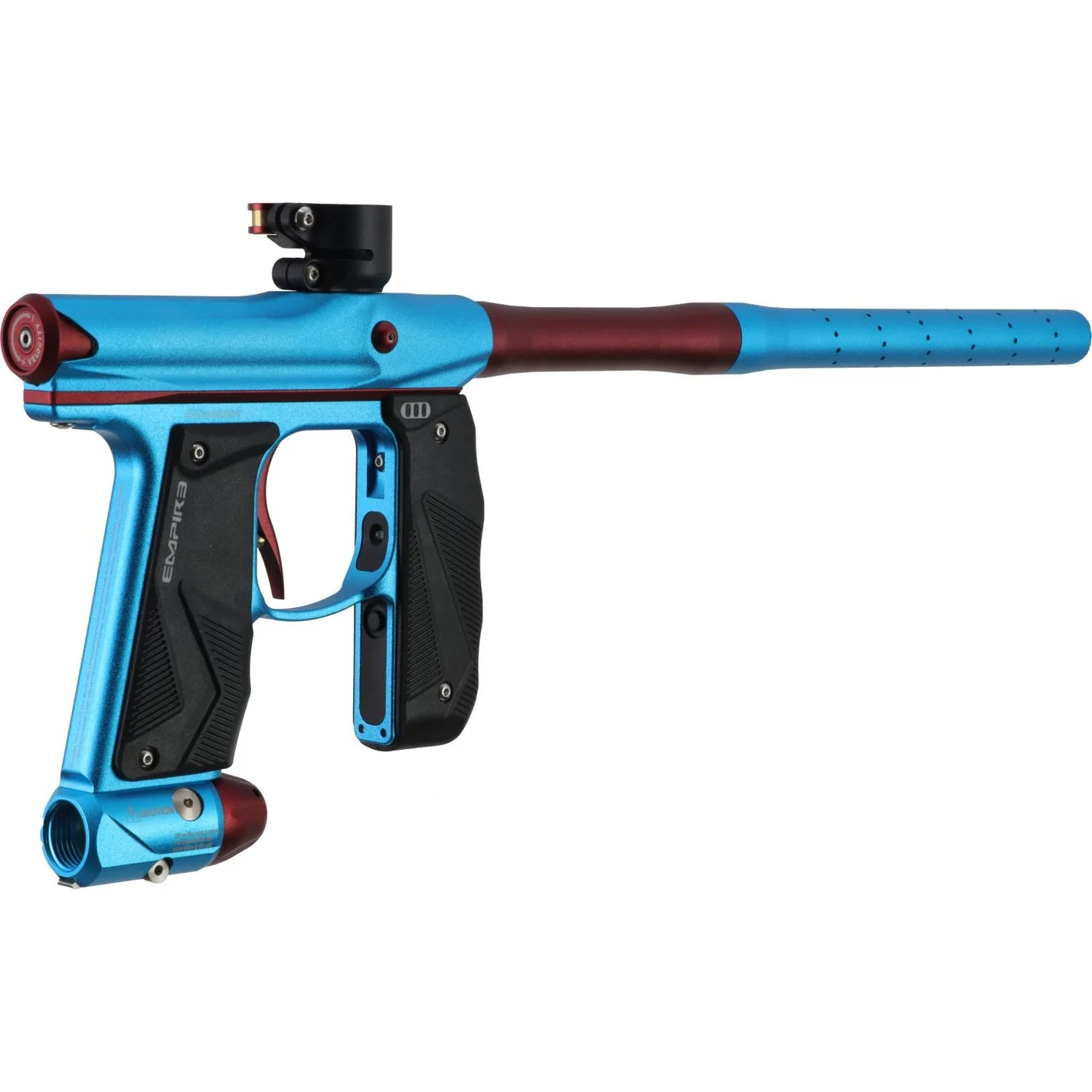 Empire Paintball Mini GS Marker w/ 2 Piece Barrel - Dust Aqua/Dust Red - Image 3