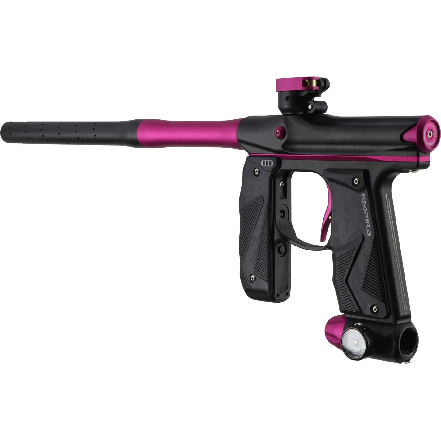 Empire Paintball Mini GS Marker w/ 2 Piece Barrel - Dust Black/Dust Pink - Image 4